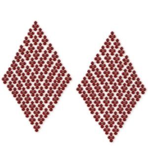 GUESS Crystal Kite Chandelier Earrings In Red